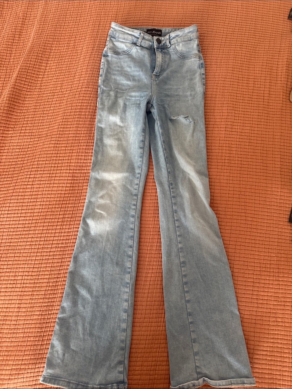 Fit jeans High-Rise Light Blue Flare Jeans - Women's Flared Denim